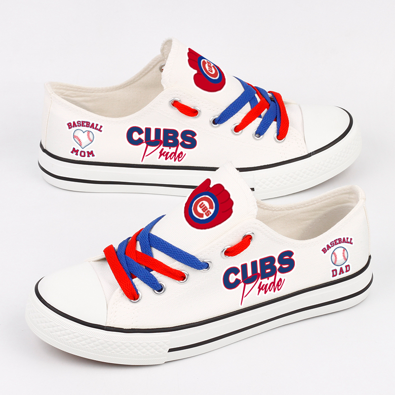 Women's Chicago Cubs Repeat Print Low Top Sneakers 003